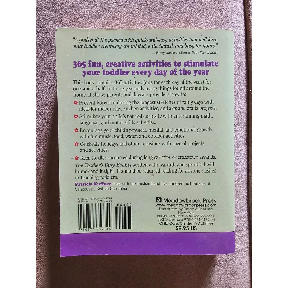 The Toddlers Busy Book Trish Kuffner 365 Creative Learning Games Activities